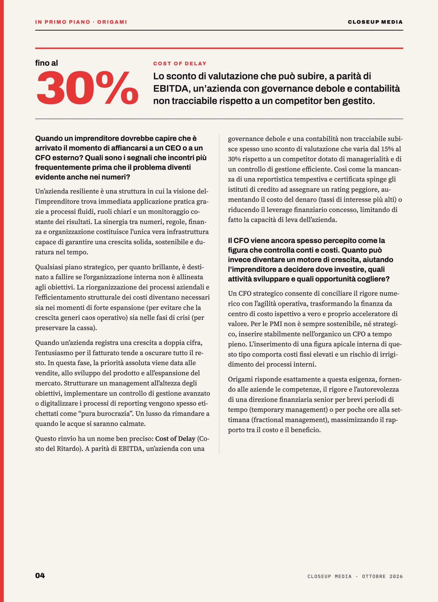 ORIGAMI In Primo Piano Intervista a Mirko Bertucci, pagina 4